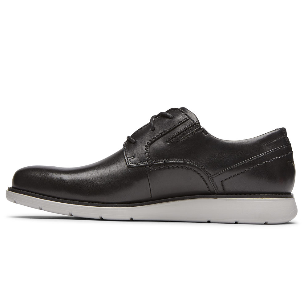 ロック ポート ドレスシューズ メンズ 黒 - Total Motion Sport Plain Toe - MBI731458